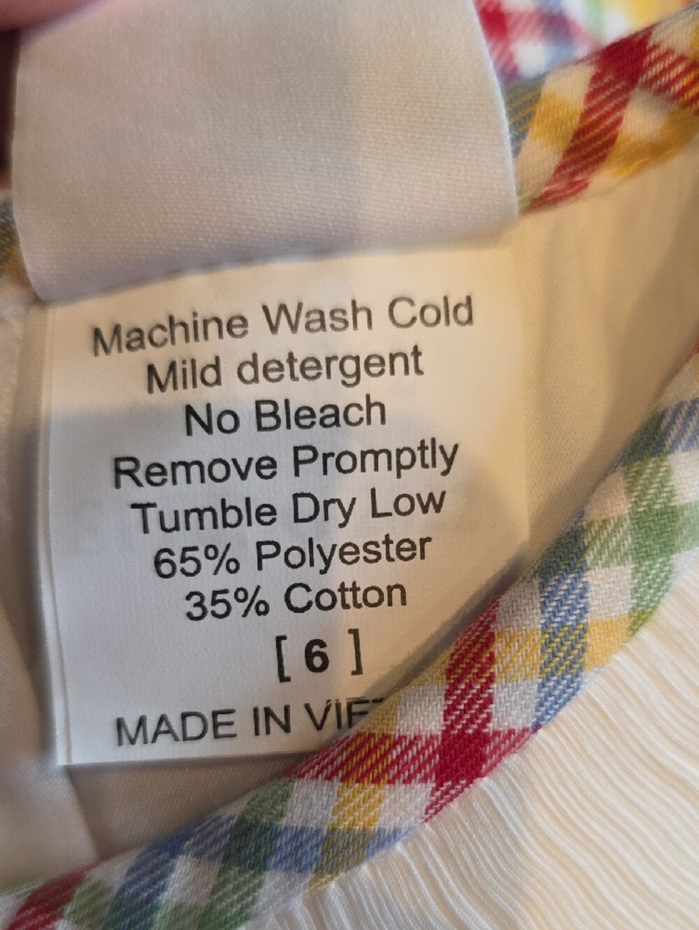 NWOT Stitchy Fish Childrens Boutique ABC Smocked Plaid Kids Dress Size 6 - Picture 3 of 3